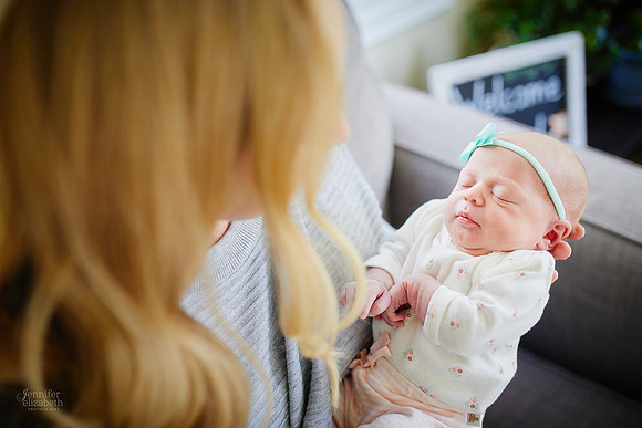 Baby Abigail: Newborn Family Portrait Session in Solon