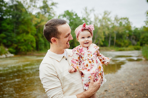 The R/G Family: Portrait Session at Chagrin River Park in Willoughby