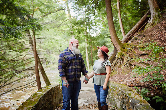 Jessica & Joe: Engagement Session at Henry Church Rock in Chagrin Falls