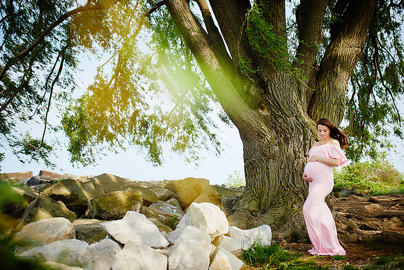 Gina: Maternity Portrait Session at Edgewater Park in Cleveland