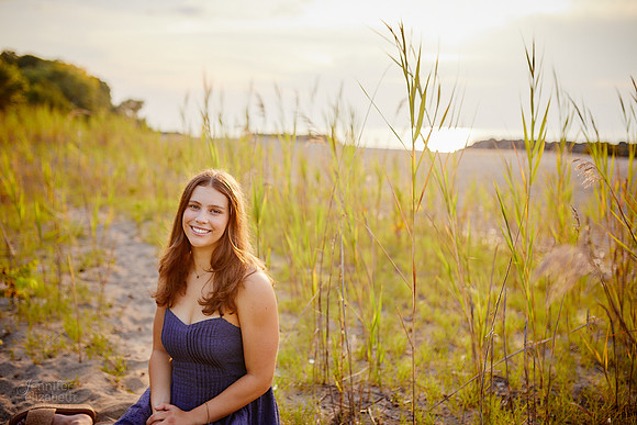 Nina: Senior Session at Kenneth J Sims Park Beach in Euclid