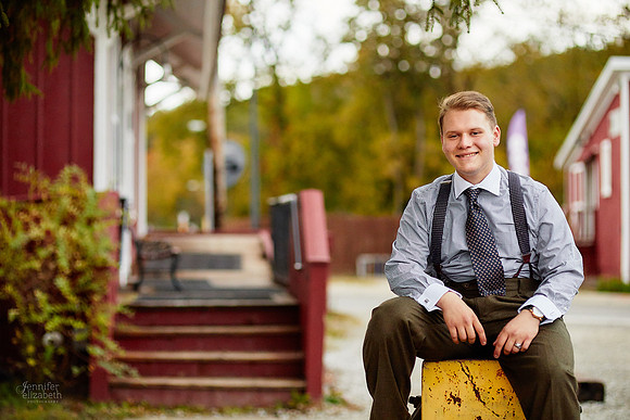 Johnny: Senior Session at Peninsula Depot with the Cuyahoga Valley Scenic Railroad in Peninsula