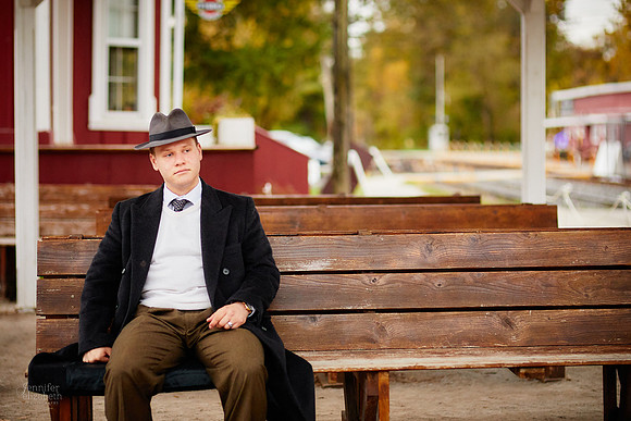 Johnny: Senior Session at Peninsula Depot with the Cuyahoga Valley Scenic Railroad in Peninsula