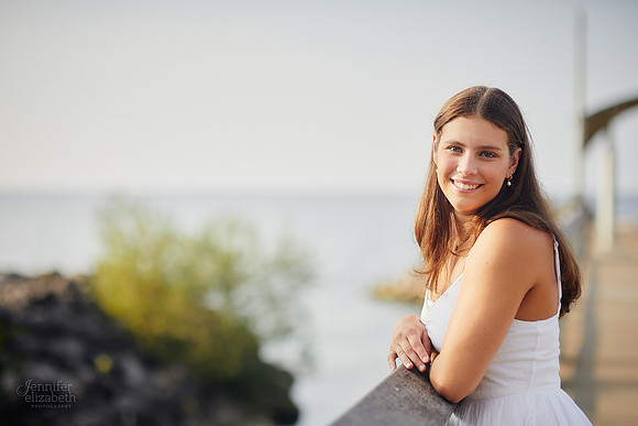 Nina: Senior Session at Kenneth J Sims Park Beach in Euclid