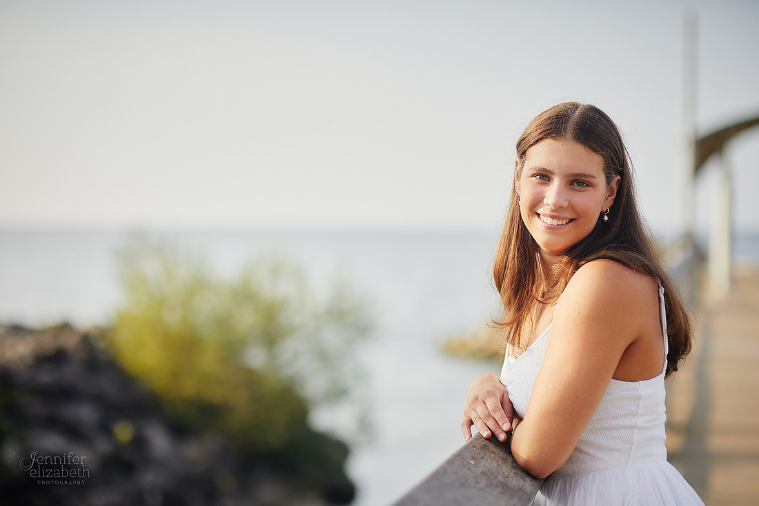 Nina: Senior Session at Kenneth J Sims Park Beach in Euclid