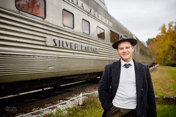 Johnny: Senior Session at Peninsula Depot with the Cuyahoga Valley Scenic Railroad in Peninsula