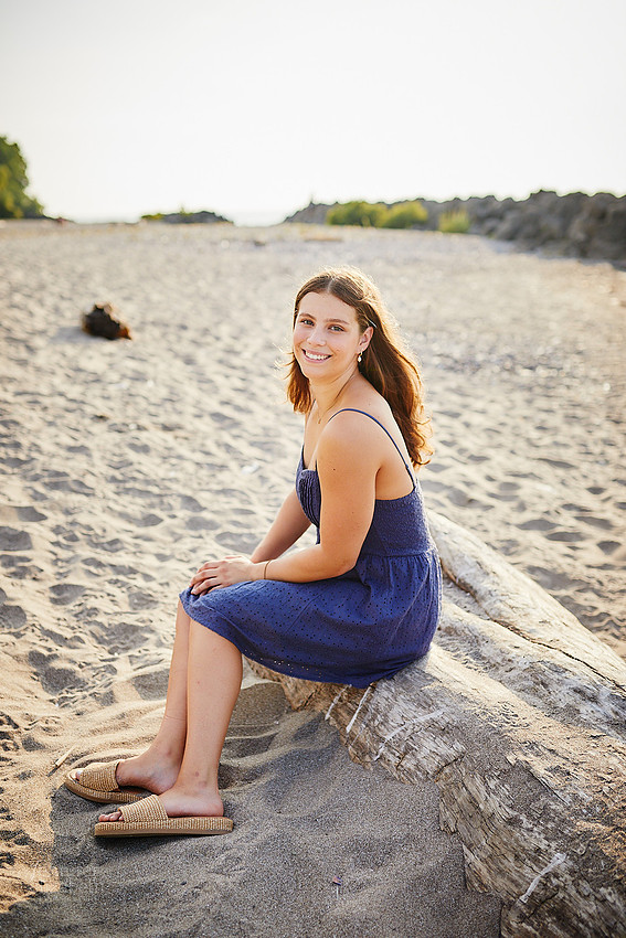 Nina: Senior Session at Kenneth J Sims Park Beach in Euclid
