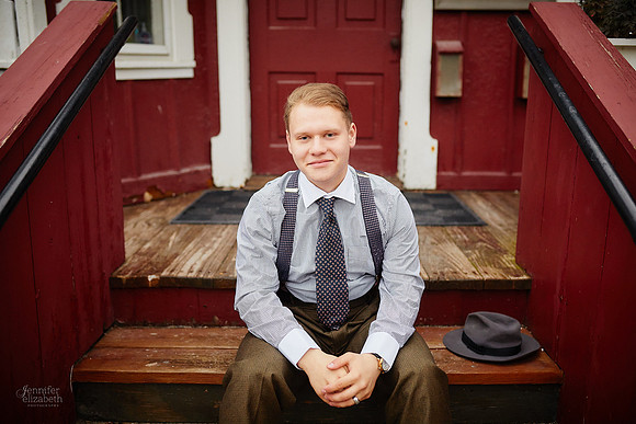 Johnny: Senior Session at Peninsula Depot with the Cuyahoga Valley Scenic Railroad in Peninsula