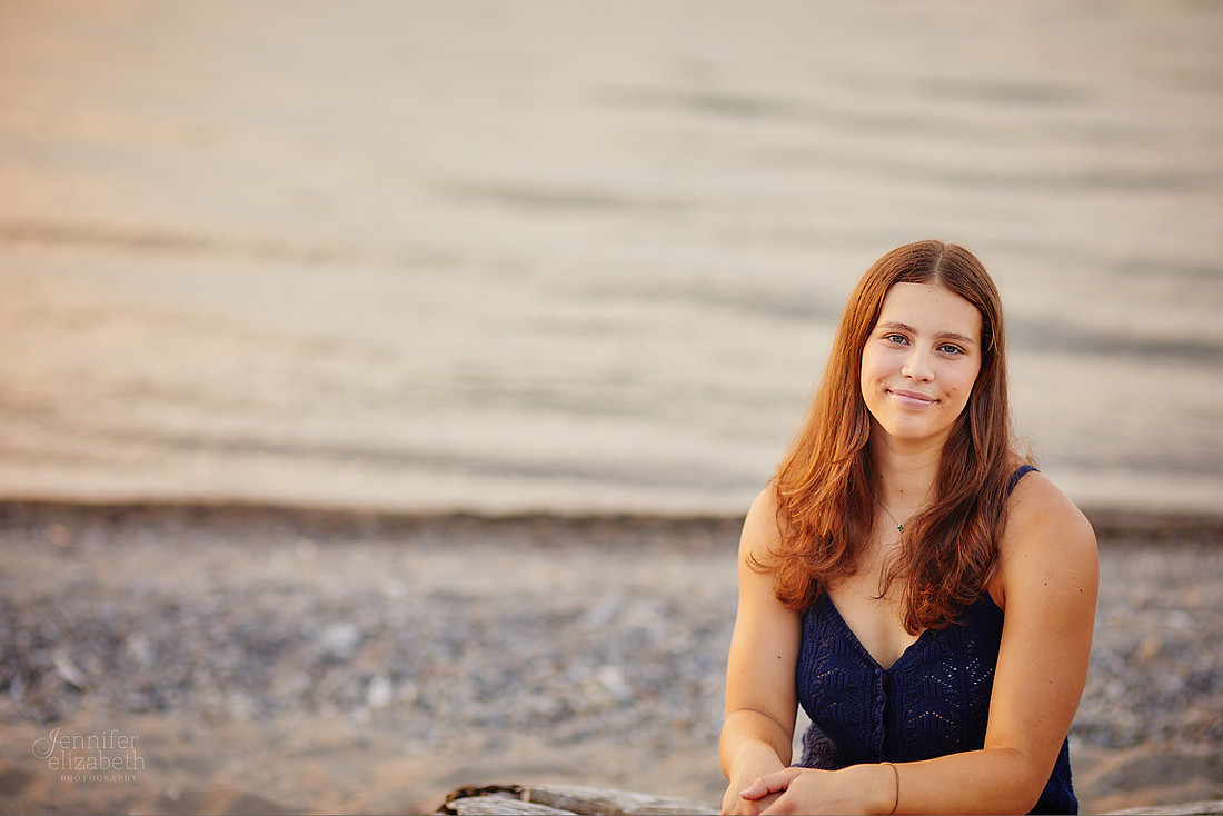Nina: Senior Session at Kenneth J Sims Park Beach in Euclid
