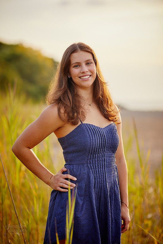 Nina: Senior Session at Kenneth J Sims Park Beach in Euclid