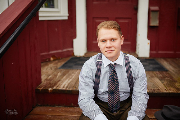 Johnny: Senior Session at Peninsula Depot with the Cuyahoga Valley Scenic Railroad in Peninsula