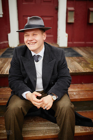 Johnny: Senior Session at Peninsula Depot with the Cuyahoga Valley Scenic Railroad in Peninsula