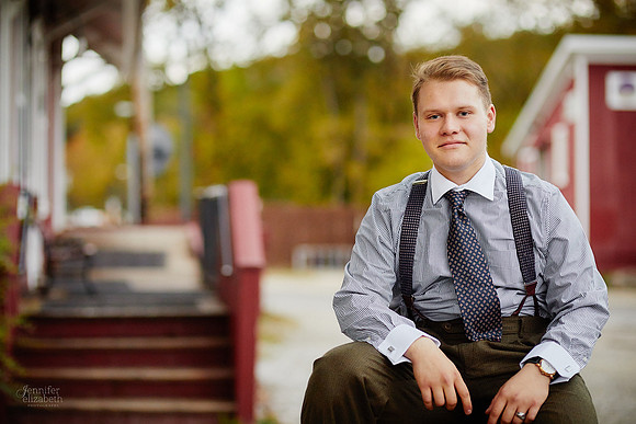 Johnny: Senior Session at Peninsula Depot with the Cuyahoga Valley Scenic Railroad in Peninsula