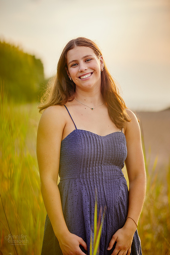 Nina: Senior Session at Kenneth J Sims Park Beach in Euclid