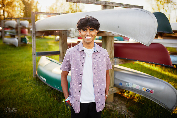 Sahil: Senior Portrait Session in Downtown Hudson and Hudson Springs Park