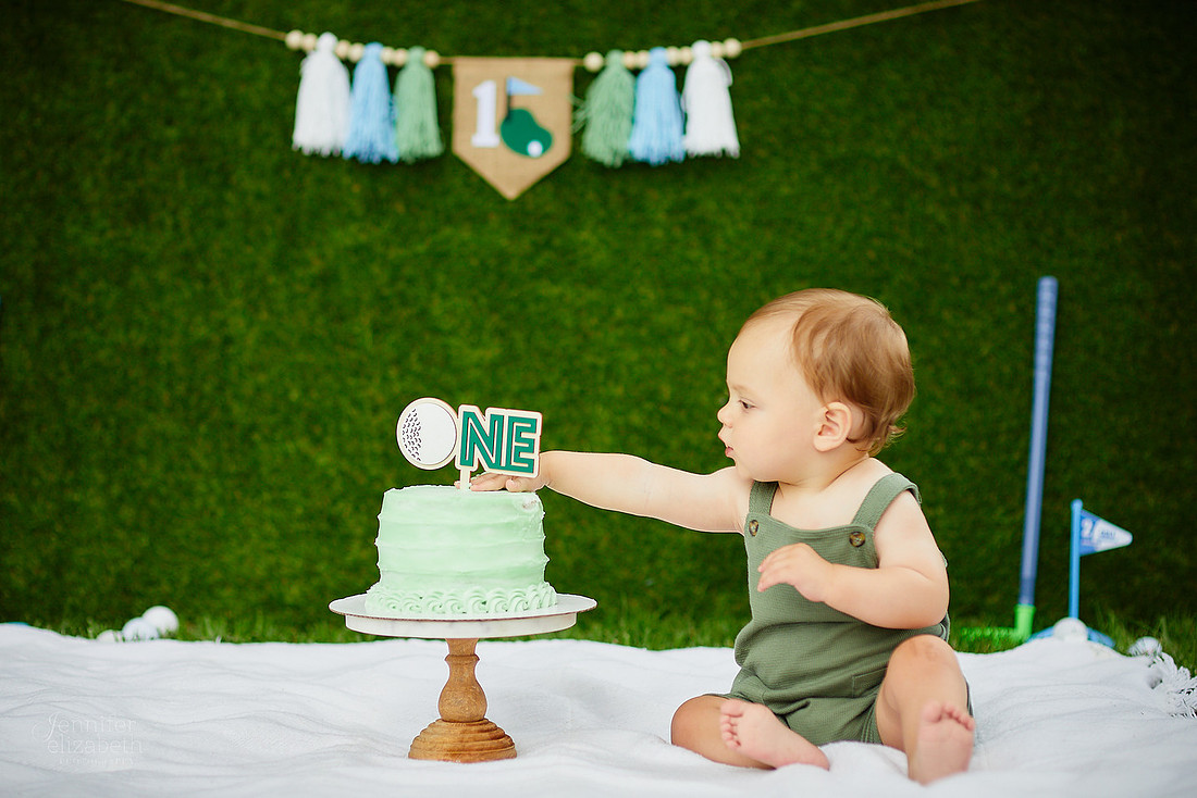 Carson: First Birthday Cake Smash Session