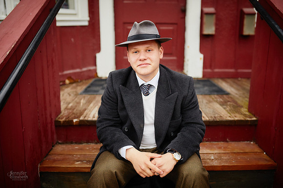 Johnny: Senior Session at Peninsula Depot with the Cuyahoga Valley Scenic Railroad in Peninsula