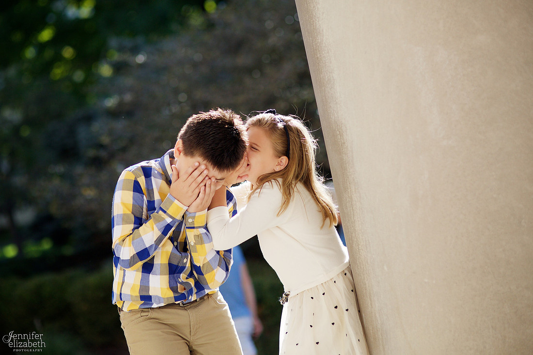 The L Family's Fall Portrait Session at Denison University Campus in Granville, Ohio