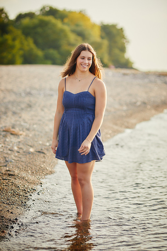 Nina: Senior Session at Kenneth J Sims Park Beach in Euclid