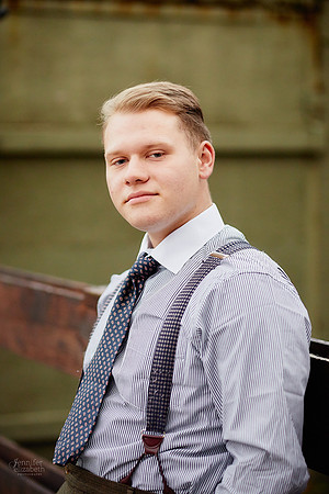 Johnny: Senior Session at Peninsula Depot with the Cuyahoga Valley Scenic Railroad in Peninsula