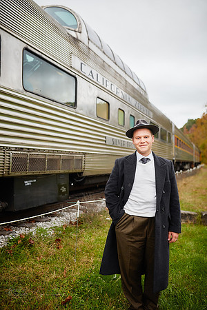 Johnny: Senior Session at Peninsula Depot with the Cuyahoga Valley Scenic Railroad in Peninsula