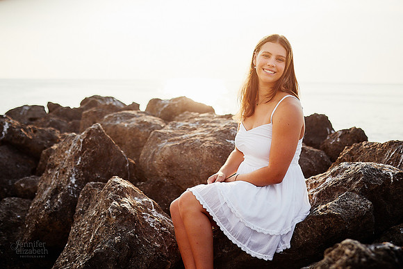 Nina: Senior Session at Kenneth J Sims Park Beach in Euclid