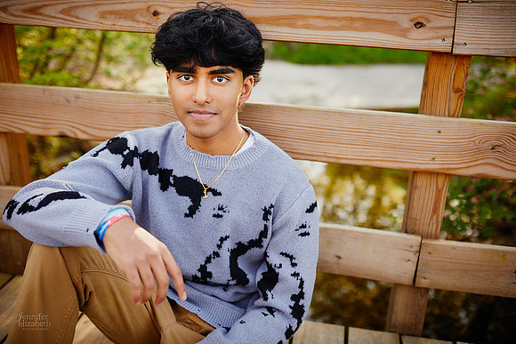 Sahil: Senior Portrait Session in Downtown Hudson and Hudson Springs Park