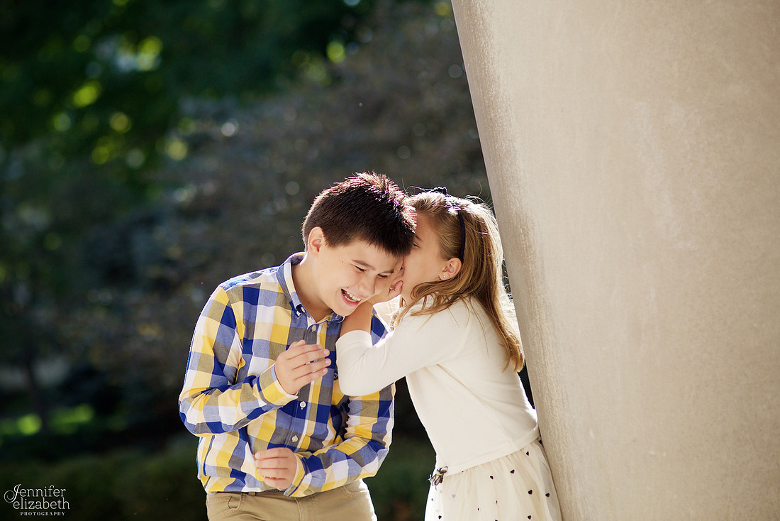 The L Family's Fall Portrait Session at Denison University Campus in Granville, Ohio