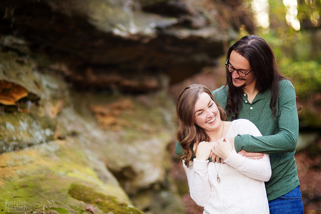 Tess and Adam's Engagement Portrait Session in Olmsted Falls, Cleveland