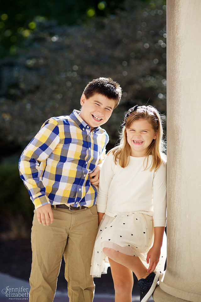 The L Family's Fall Portrait Session at Denison University Campus in Granville, Ohio