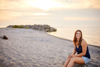Nina: Senior Session at Kenneth J Sims Park Beach in Euclid