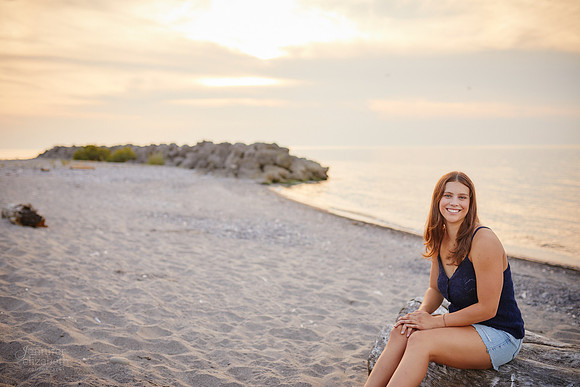 Nina: Senior Session at Kenneth J Sims Park Beach in Euclid