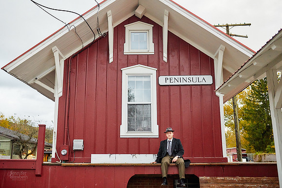 Johnny: Senior Session at Peninsula Depot with the Cuyahoga Valley Scenic Railroad in Peninsula