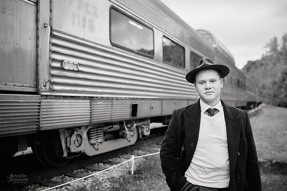Johnny: Senior Session at Peninsula Depot with the Cuyahoga Valley Scenic Railroad in Peninsula