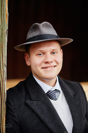 Johnny: Senior Session at Peninsula Depot with the Cuyahoga Valley Scenic Railroad in Peninsula