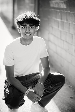 Sahil: Senior Portrait Session in Downtown Hudson and Hudson Springs Park