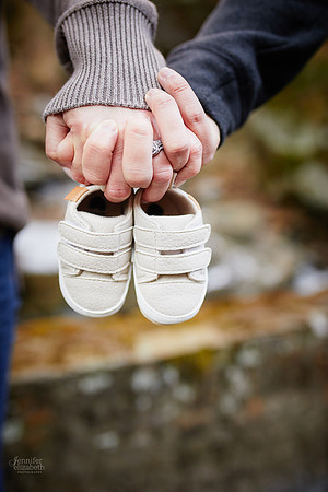 Gina & Allen: Baby Announcement at Henry Church Rock in the South Chagrin Reservation