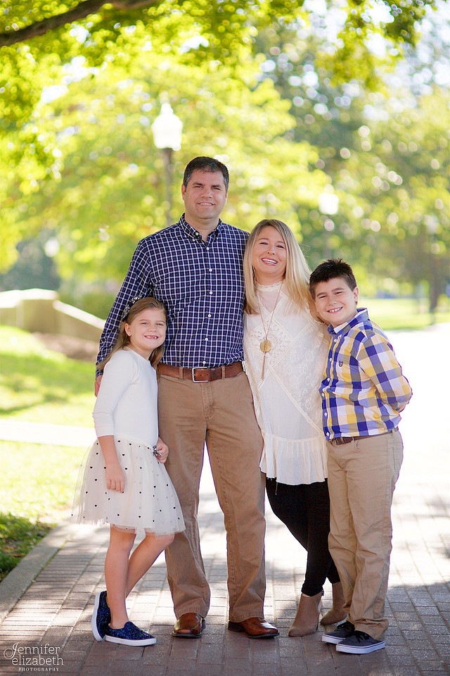 The L Family's Fall Portrait Session at Denison University Campus in Granville, Ohio
