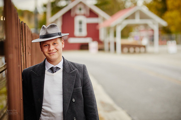 Johnny: Senior Session at Peninsula Depot with the Cuyahoga Valley Scenic Railroad in Peninsula