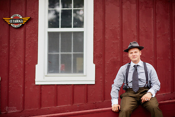 Johnny: Senior Session at Peninsula Depot with the Cuyahoga Valley Scenic Railroad in Peninsula