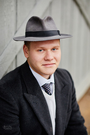 Johnny: Senior Session at Peninsula Depot with the Cuyahoga Valley Scenic Railroad in Peninsula