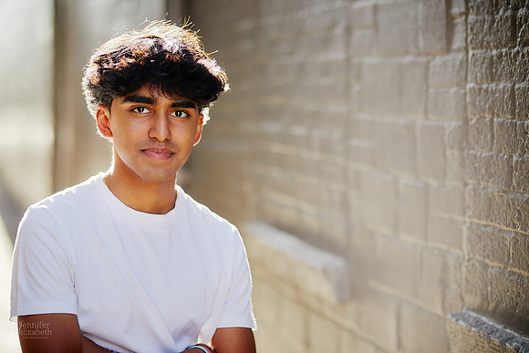 Sahil: Senior Portrait Session in Downtown Hudson and Hudson Springs Park