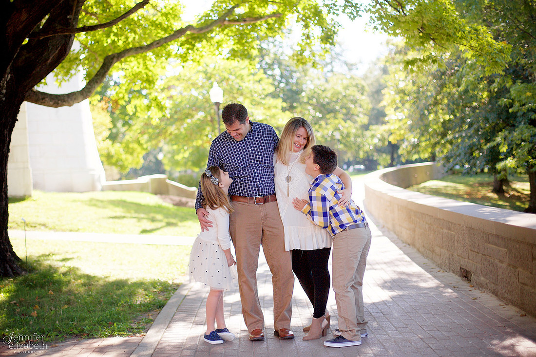 The L Family's Fall Portrait Session at Denison University Campus in Granville, Ohio