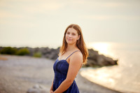 Nina: Senior Session at Kenneth J Sims Park Beach in Euclid