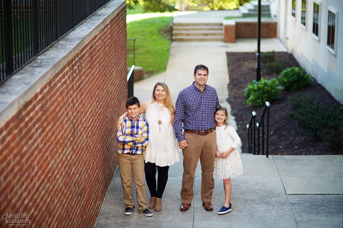 The L Family's Fall Portrait Session at Denison University Campus in Granville, Ohio