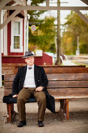 Johnny: Senior Session at Peninsula Depot with the Cuyahoga Valley Scenic Railroad in Peninsula