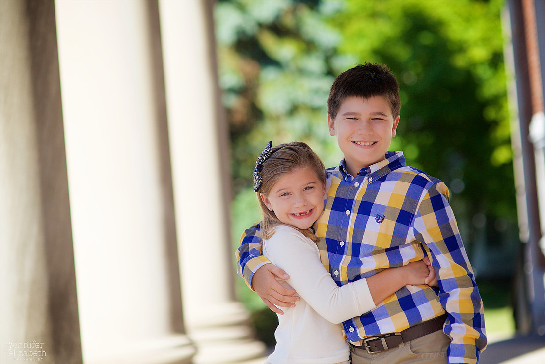 The L Family's Fall Portrait Session at Denison University Campus in Granville, Ohio