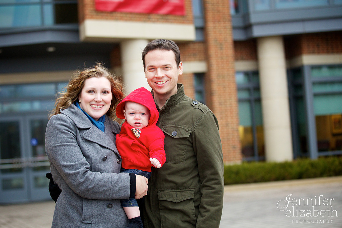 Family Portrait Session in Columbus, Ohio at the Ohio Union at The Ohio State University