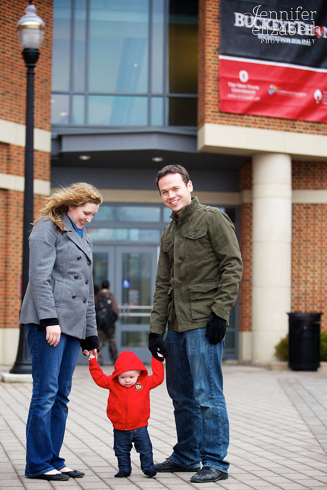 Family Portrait Session in Columbus, Ohio at the Ohio Union at The Ohio State University