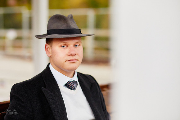 Johnny: Senior Session at Peninsula Depot with the Cuyahoga Valley Scenic Railroad in Peninsula
